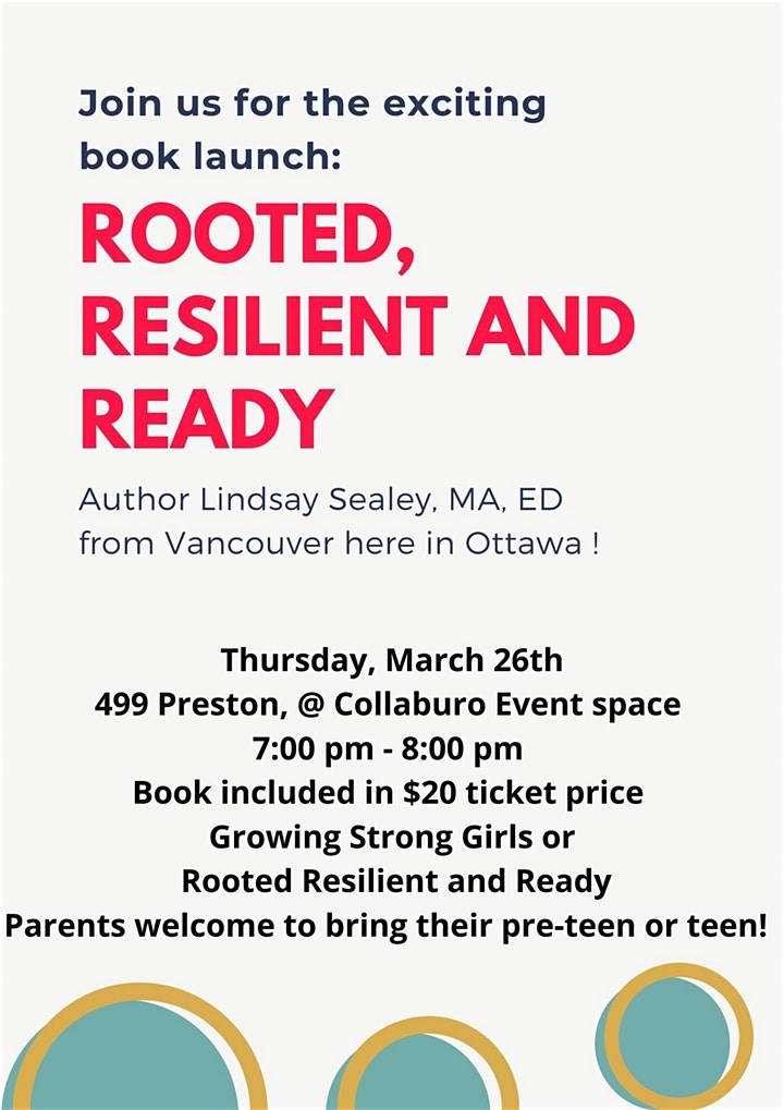 CANCELLED - Rooted, Resilient & Ready - Book Launch!